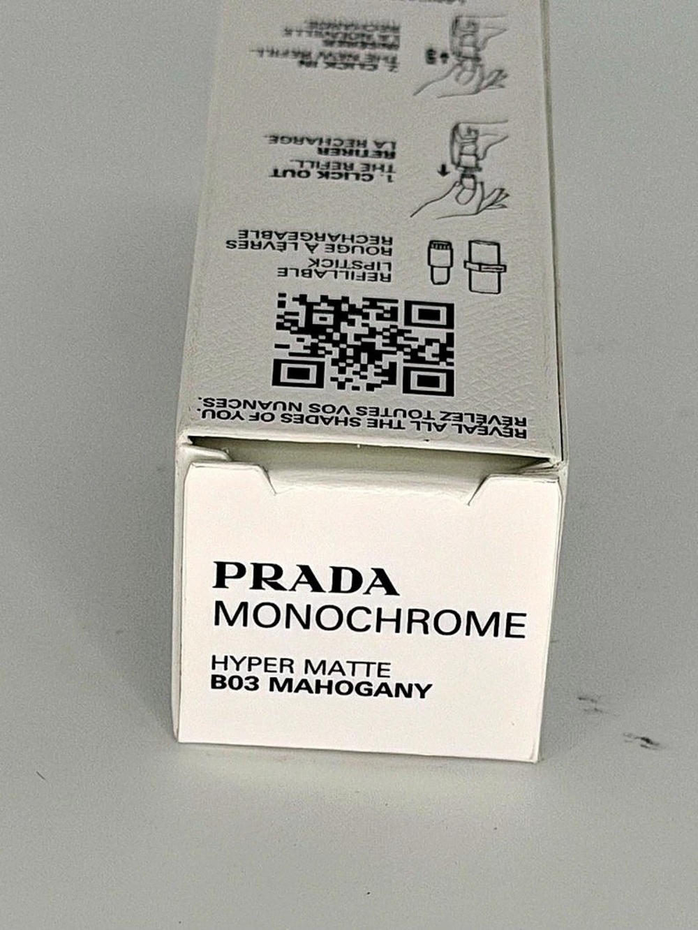 Prada Monochrome Hyper Matte B03 Mahogany Lipstick NWT - Picture 7 of 7